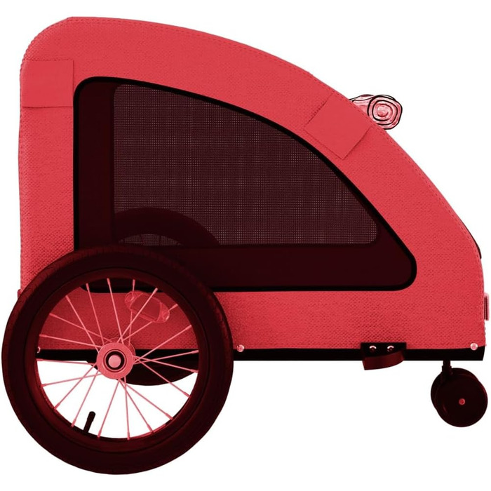 Фургон для собак VidaXL - червоний, 30 кг, Oxford-Gewebe, з прапором та відбивачами