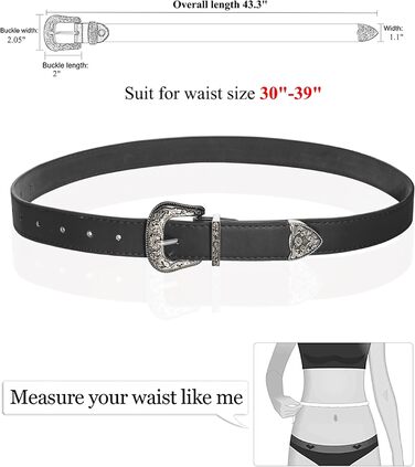 Жіночі шкіряні ремені JowTreex у стилі вестерн з квітковою пряжкою, вінтажний пояс