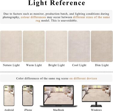 Килим для вітальні 160x230 см, великий пухнастий з коротким ворсом, миючий, сучасний, з 3D ефектом, неслизький, для їдальні, кухні, спальні, бежевий