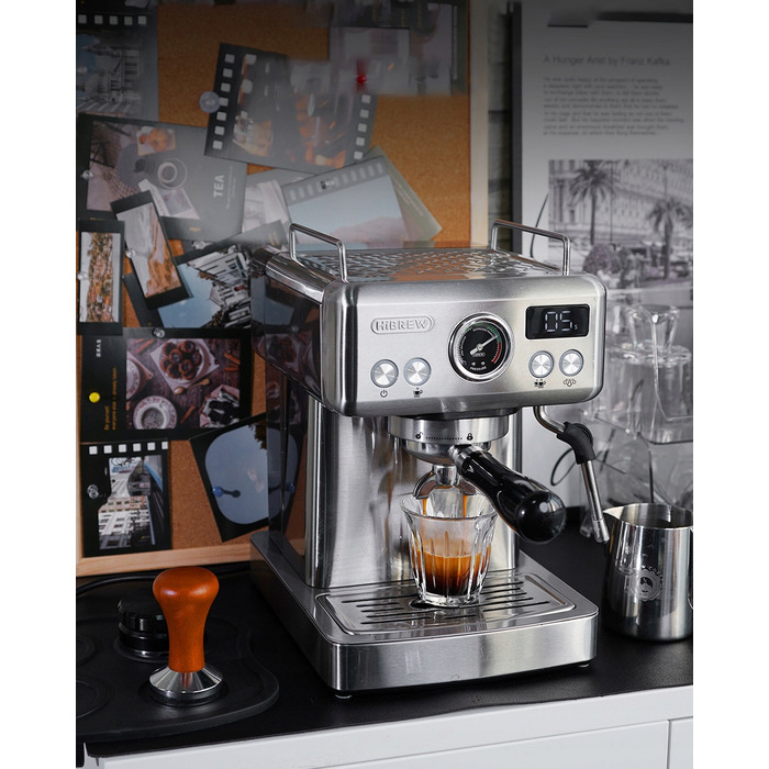 Ріжкова кавомашина HiBREW H10A SL, срібляста