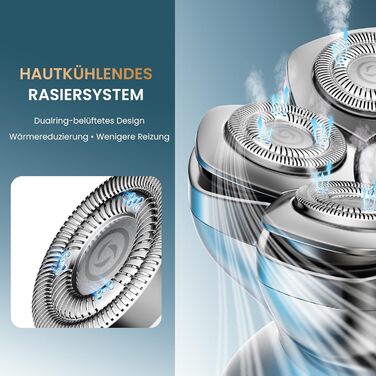 Машинка для гоління голови 7D PRO MAXGROOM IPX6, срібляста, акумуляторна (1400mAh), 8800 об/хв, для чоловіків