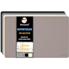 Підкладка під миску для котів та собак MateeyLife, силіконова, нековзна, водовідштовхувальна, 56x36 см, сіро-коричнева