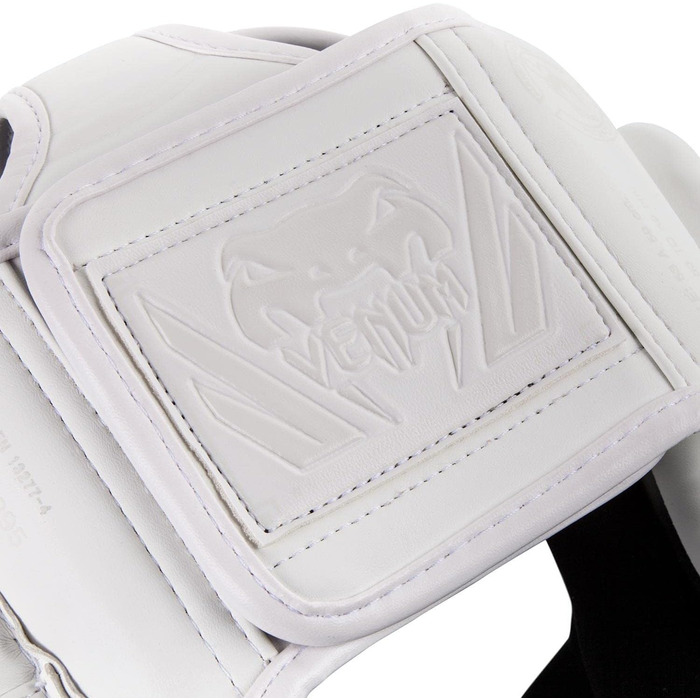 Venum Elite Headgear - White Boxing Headguard for MMA & Sparring