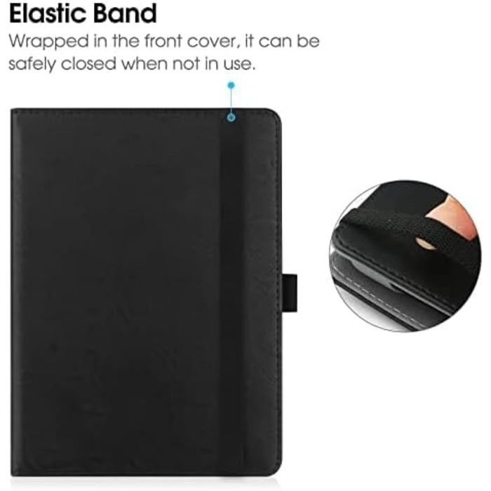 Чохол-книжка для 6-дюймових eReaders: Kindle, Kobo, Tolino, Pocketbook, Sony - чорний