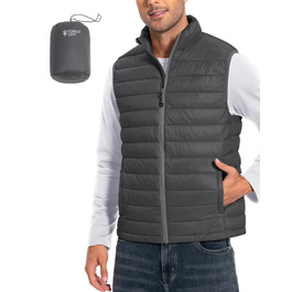 Чоловіча жилетка Pioneer Camp Leichte Pufferweste: легка, стеганая, водонепроникна, з можливістю складання, для роботи, відпочинку, подорожей (сірий)
