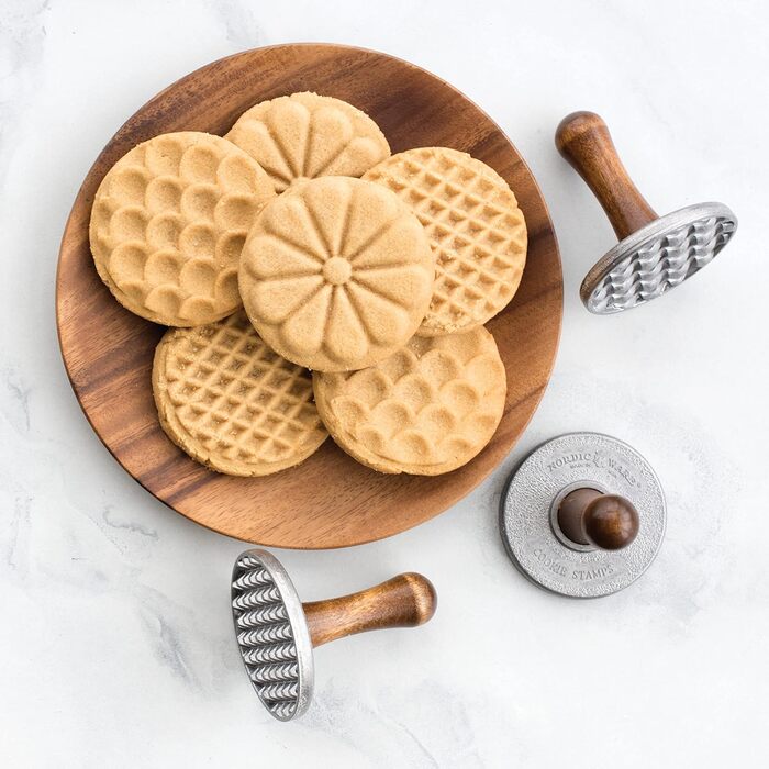 Nordic Ware Cookie Stamps with Wooden Handle 