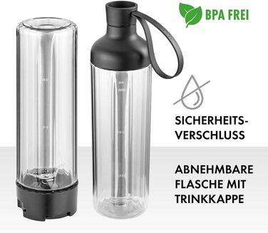 Блендер ZWILLING Standmixer, чорний, 300 Вт, з пляшкою 600 мл, нержавіюча сталь/пластик