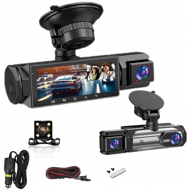 Автомобільний відеореєстратор 2в1 (передній та задній) Full HD з LCD-дисплеєм