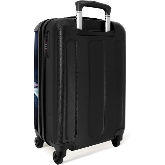 Дитячий валіза-роликовий колірний з ініціалами та іменем, 55x40x20см - валіза для ручної поклажі, валіза для хлопчиків, легкий, з принтом 'Ренн-авто'