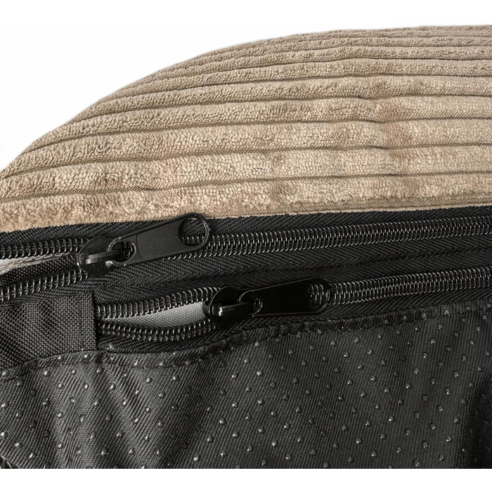 Ортопедичне ліжко для собак Elropet з м'якого корду, кошик для собак, XS/S/M/L/XL/XXL, Оливковий, Капучино