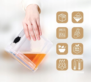 Набір із 28 герметичних контейнерів для продуктів, без BPA + подарунки