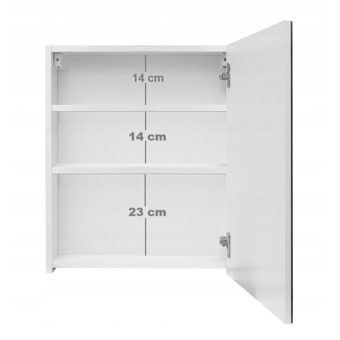 Шафа у ванну кімнату з дзеркалом та LED-підсвіткою Better Home, 50 x 60 x 14 см