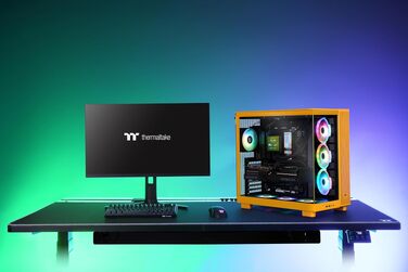 Корпус для ПК Thermaltake View 380 XL TG ARGB Bumblebee, Mid Tower, загартоване скло 4 мм, підтримка E-ATX та XL-плат, USB-C, підтримка радіатора 360 мм, High-Airflow