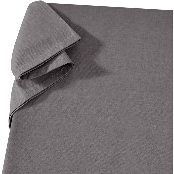 Carpe Sonno Linon Throw Blanket Sheet without Elastic Band 150x250 cm anthracite dark grey - Grippy Linon fabric 100% cotton - Versatile cloth for household use - tablecloth, sofa & armchair cover, Linon throw