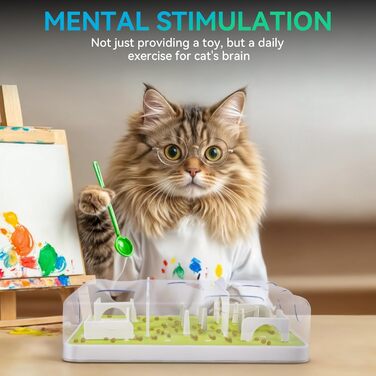 ALL FOR PAWS Interactive Cat Food Station Puzzle, Interactive Intelligence Toy for Cats, Interactive Cat Toy...