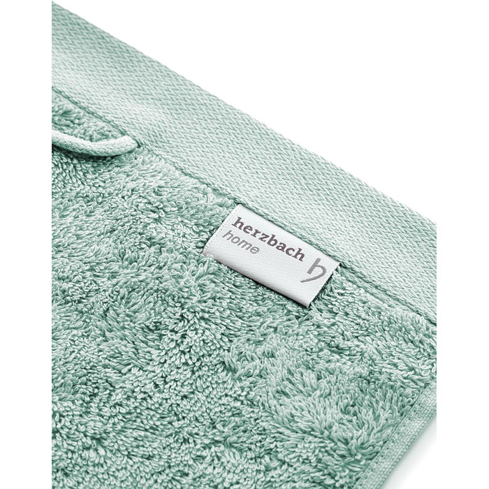Herzbach Home Towel Set 100% Cotton - soft & absorbent - Mint