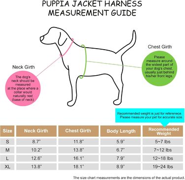 Шлейка для собак Puppia Brustgeschirr Serval J - зручна та регульована (Бежевий, Small)