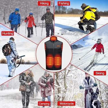 Обогреваемая жилетка з Powerbank M, куртка з підігрівом, чоловіча/жіноча жилетка з підігрівом - тепла жилетка з акумулятором