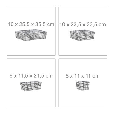 Relaxdays Storage Baskets - 8 Pack