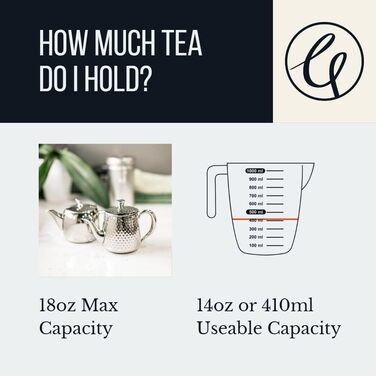 Café Olé Sandringham Teapot with Hammered Finish made from high-quality 18/10 stainless steel and surface – 0.5L, drip-free pouring, hollow handles (18oz, high-gloss polish)