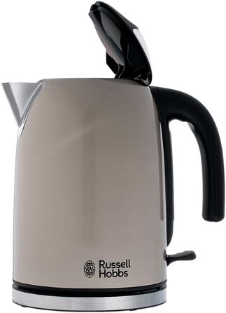Електричний чайник Russell Hobbs Colours Plus Mokka 1.7л з нержавіючою статтю, 2400W, з фільтром від накипу та індикатором рівня води