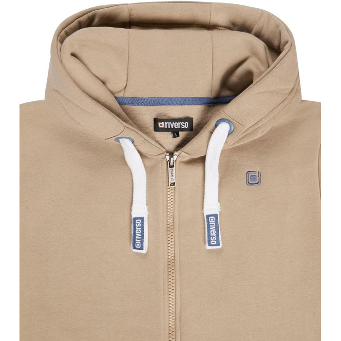 Чоловіча толстовка на блискавці з капюшоном riverso RIVNoah Regular Fit, бежевий (Cobblestone Beige), розмір S
