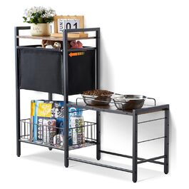 Підставка для корму для собак VEVOR, 92 x 27 x 75 см, з піднятими мисками, для великих, середніх та маленьких собак