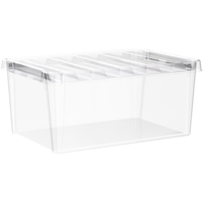 SmartStore - 10x Storage Box with Lid Classic (40x30x11cm) | Stackable Box with Lid | Food-Safe Plastic Box | Plastic Box with Lid & Reinforced Corners | 10 Year Warranty (8.0l, 10-Piece Set)