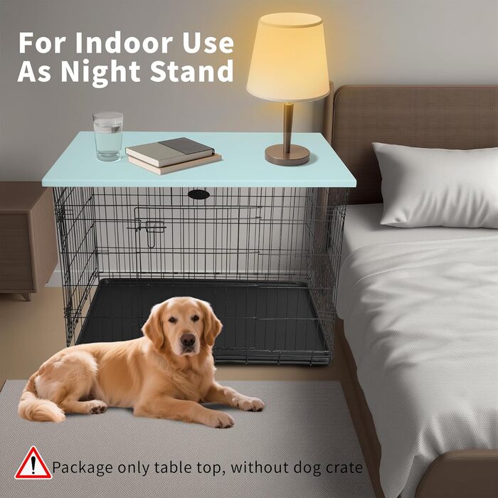 Настільний верстат для переносної клітки для собак Rockever 96,5 см, пластиковий, з антиковзким покриттям, легко миється (для клітки 91,4 см, блакитний)