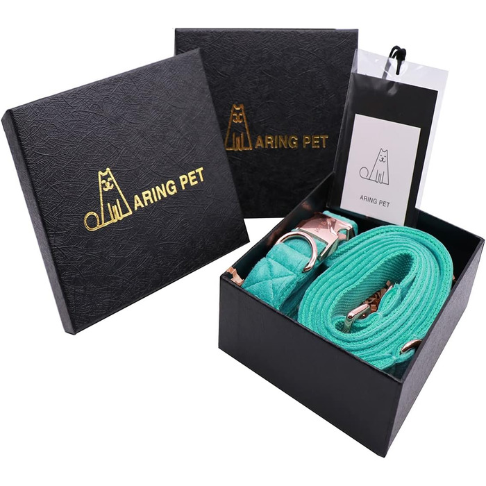 Набір повідка та нашийника для собак Aring Pet, XL, темно-зелений (Озеро Зелений)