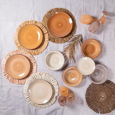 Villa d'Este Home Tivoli Baita: 18-частинний чайний сервіз з шоколадного фарфору, Steingut