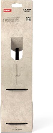 ТАТАЙ Щітка для унітазу | Міцна та довговічна | Сучасний дизайн | 12 x 12 x 38 см – Ecohome (Nero Bürste)