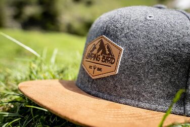 Кепка бейсболка Jumping Bird • Фільц, унісекс, регульована • Темно-сіра