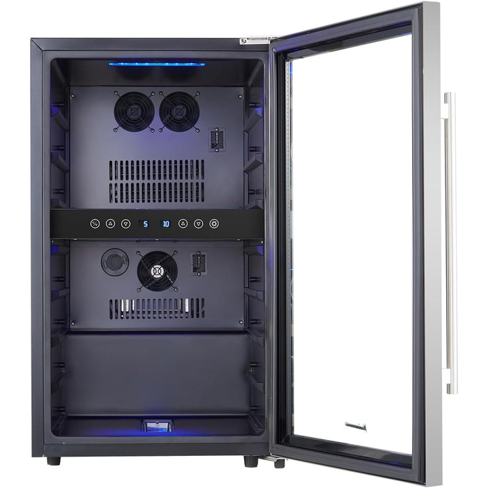 Kalamera 33 Bottle Dual Zone Wine Refrigerator - Stainless Steel Door, Freestanding