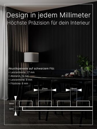 Акустичні панелі для стін на фетрі, дуб Windsor 280, 275x54 см (набір 2 шт. 275x27 см), 1.485 м²