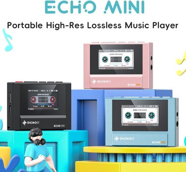 FiiO Echo Mini HiFi Bluetooth MP3 плеєр (Рожевий) - 15 год відтворення, 3.5/4.4 мм вихід для навушників