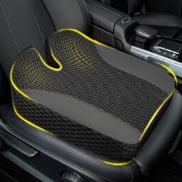 Автомобільна подушка для сидіння Lofty Aim з Memory Foam: підтримка спини, зняття болю при ішіасі, для авто, вантажівки, офісу, інвалідного візка - велика, чорна