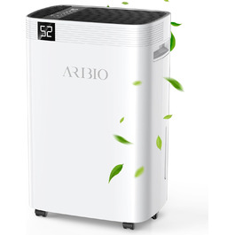 Електричний осушувач повітря 20 л/день з LED-дисплеєм, таймером та функцією відтавання, для квартир, ванних кімнат та підвалів