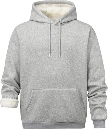 Чоловічий світшот з капюшоном, теплий, сірий (XXL)