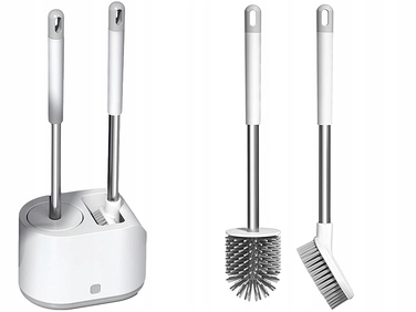 Силіконовий набір для чищення унітаза 2в1: подвійний комплект щіток для туалету