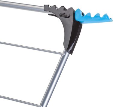 Сушарка для білизни Minky Trio Concertina Plus, 21 м сушильної площі, хром, блакитно-срібляста, для одного ліжка, 3 рівні