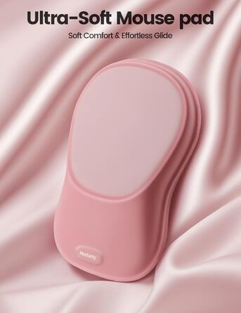 Підставка для зап'ястя Meatanty Ergonomische Handgelenkauflage – М'яка підставка з Memory Foam для клавіатури та миші, антиковзка, для офісу, дому та геймінгу (Світло-рожевий)