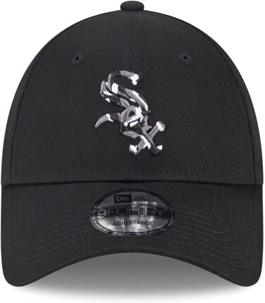 Кепка New Era 9Forty Chicago White Sox з металевою пряжкою, бейсболка, кепка-трап, чорна