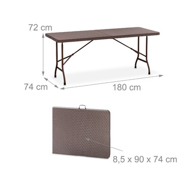 Relaxdays Folding Garden Table