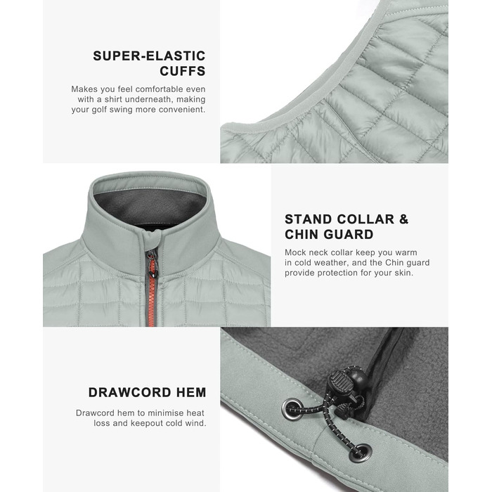 Жіноча тепла куртка Little Donkey Andy Puffer Wete для активного відпочинку, хайкінгу та бігу (XS, світло-сірий)