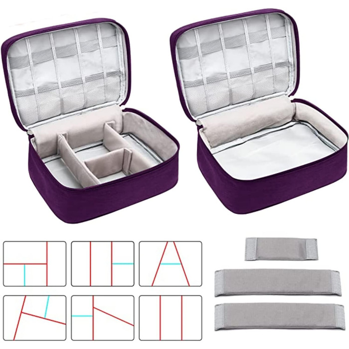 Органайзер для кабелів LTLSZRN, сумка-органайзер для електроніки, фіолетовий