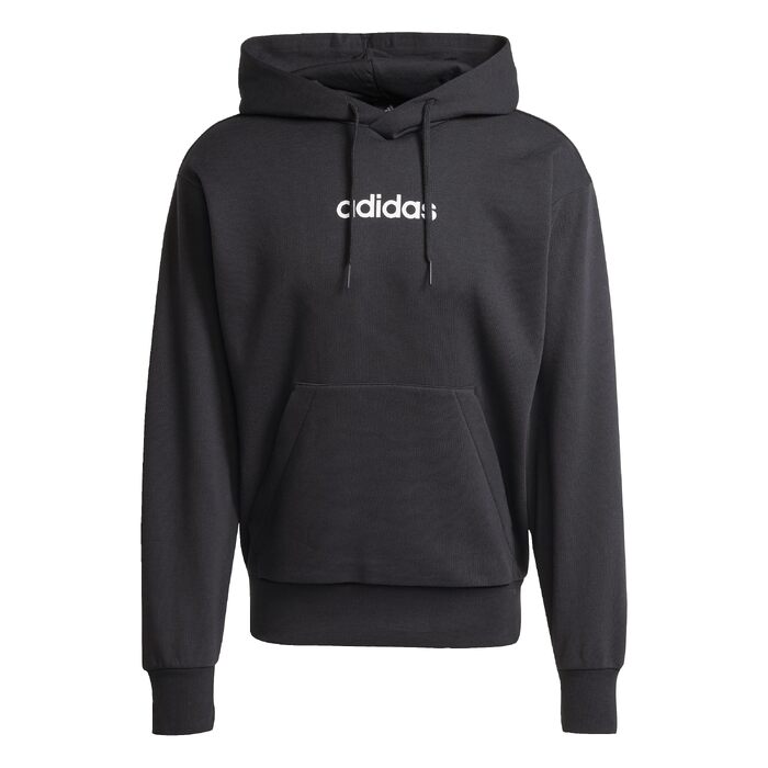 Чоловіча толстовка-худі Adidas Essential Linear Fleece чорного кольору, розмір XS