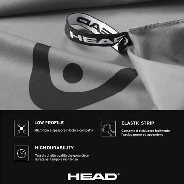 Рушник для спорту та басейну Osama Home Head Active, мікрофібра, 60x110 см, сірий (Набір 6 шт.)