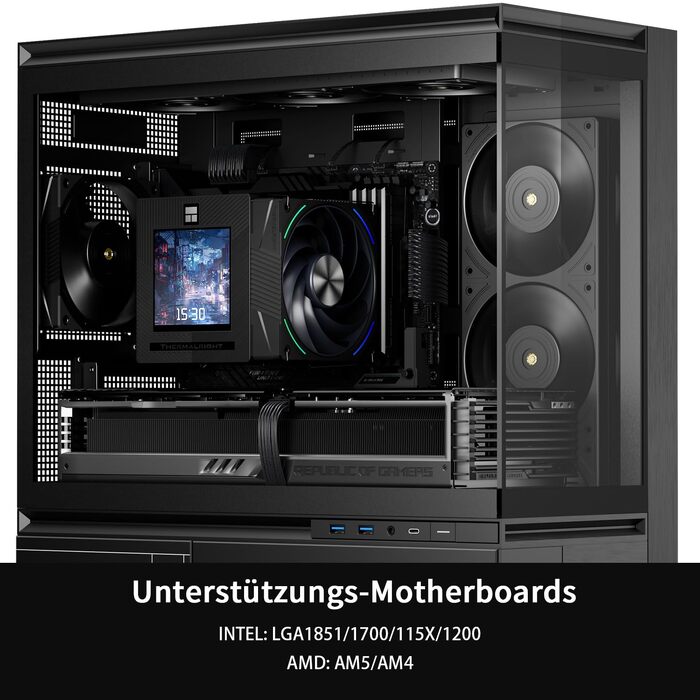 Кулер для процесора Thermalright Phantom Spirit 120 EVO, 7 теплових трубок, 2 PWM вентилятори, 2150 RPM, сумісність з AMD AM4/AM5 та Intel LGA 115X/1200/1700/1851/20XX, чорний