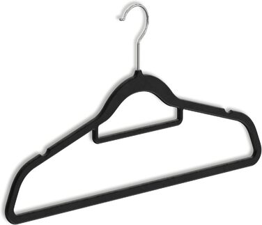 Набір вішалок для одягу OGIVO, 50 шт. - чорні, з антиковзаючою поверхнею, для краваток та сорочок